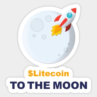 LTC Fly to the moon Sticker